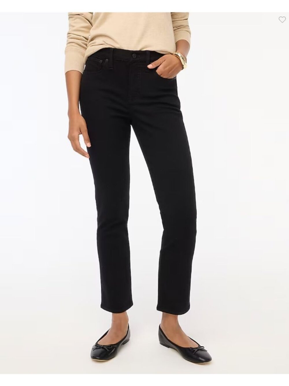 J. Crew Factory Essential Straight Jean All Day Stretch Black Size 25P NWT!